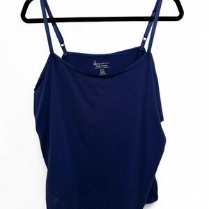 Lane Bryant Women's Navy Blue Layering Cotton Cami Stretch Spaghetti Strap Top